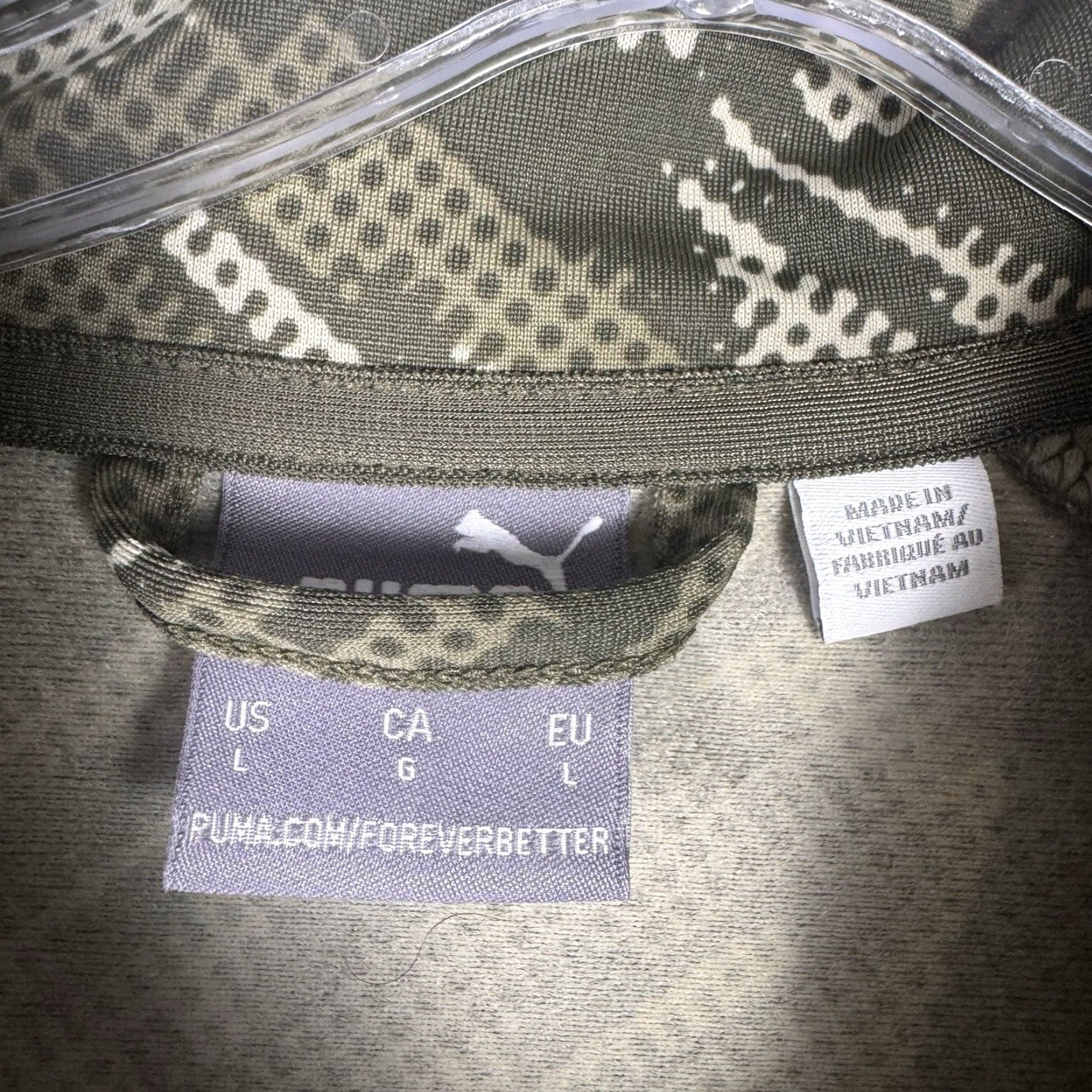 Puma Puma Jacket Men Large Contrast 2.0 Grape Leaf CAMO Full Zip Lightweight Athletic Size US L / EU 52-54 / 3 - 4 Thumbnail