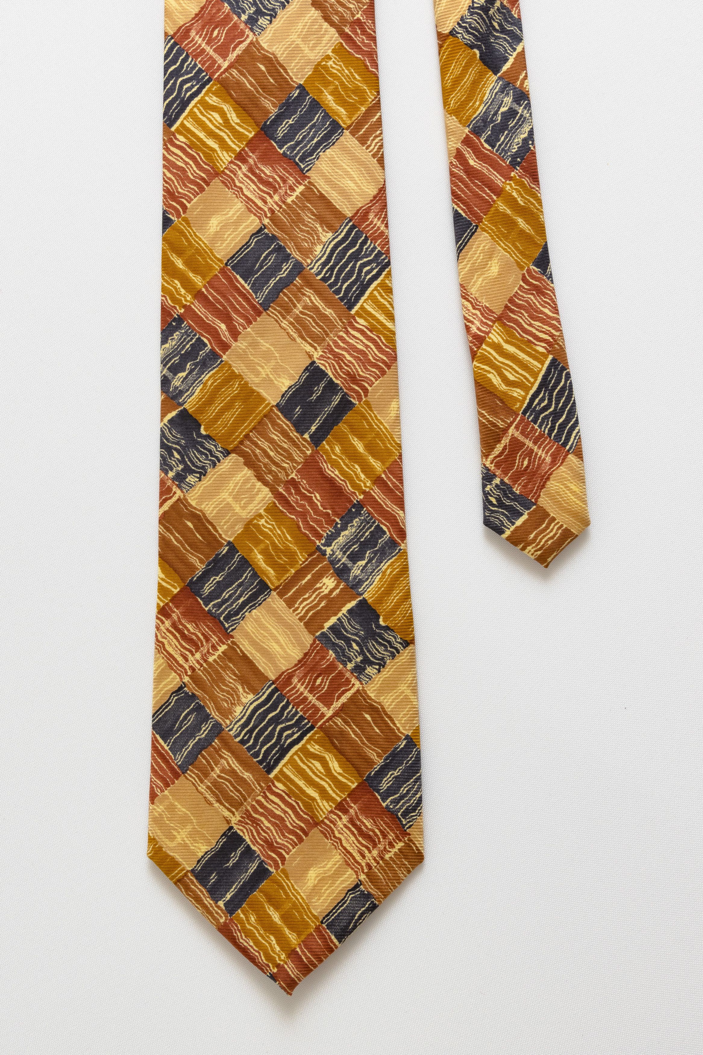 Vintage Tie abstract pattern print necktie silk tie 034 Size ONE SIZE - 3 Thumbnail