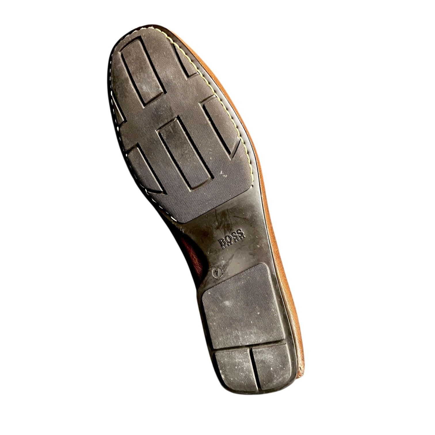 Hugo Boss Men's Hugo Boss Brown Leather Driving Shoes Loafers - US 7 Size US 7 / EU 40 - 10 Thumbnail