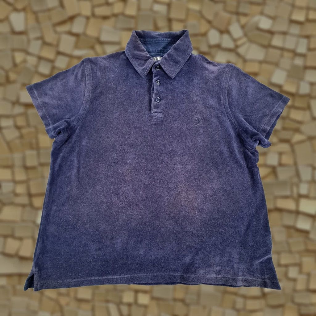 Vilebrequin Vilebrequin Mens Polo Shirt Navy Blue Medium Terry Cotton Preppy Short Sleeve - Slim Fit Size US M / EU 48-50 / 2 - 1 Thumbnail