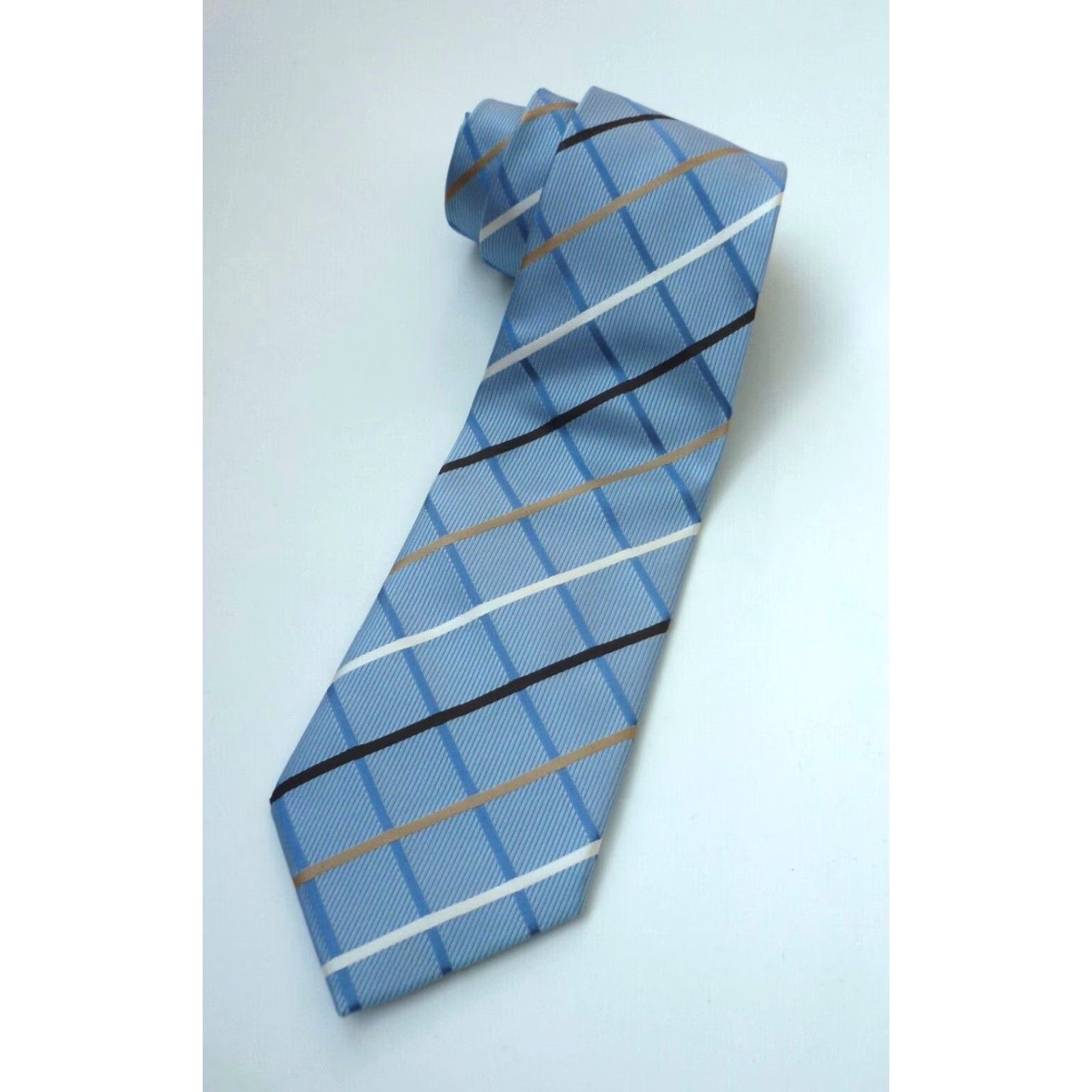 Vintage Donald J. Trump Signature Collection Silk Tie Plaid Mens Tie Blue 56.5in 3.75in Luxury Silk Short Vintage? Size ONE SIZE - 2 Thumbnail