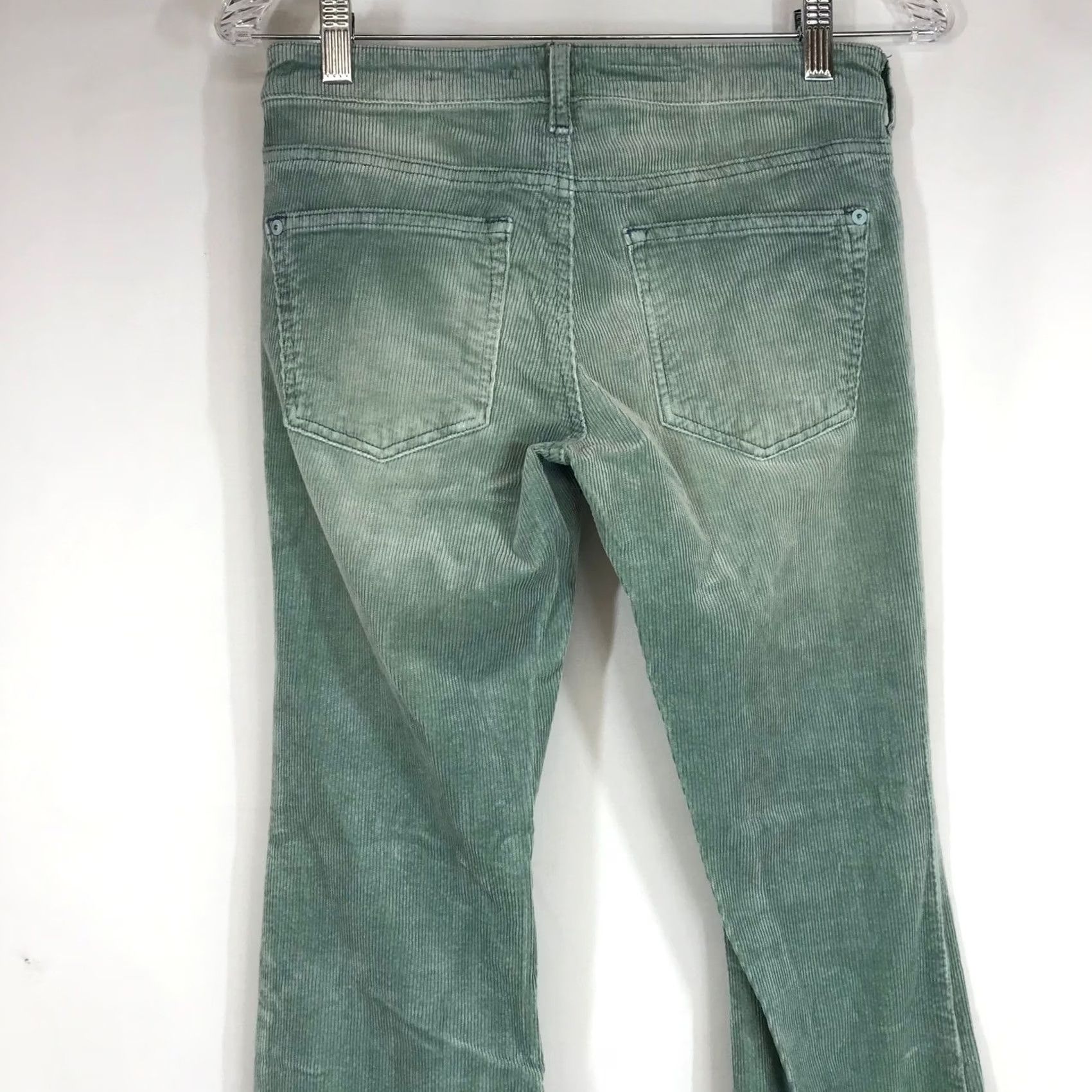 Vintage VINTAGE Pilcro and the Letterpress Corduroy Flare Pants Green 25 Front Patch Pockets Slim Flare Womens Size 42" / US 20 - 5 Thumbnail