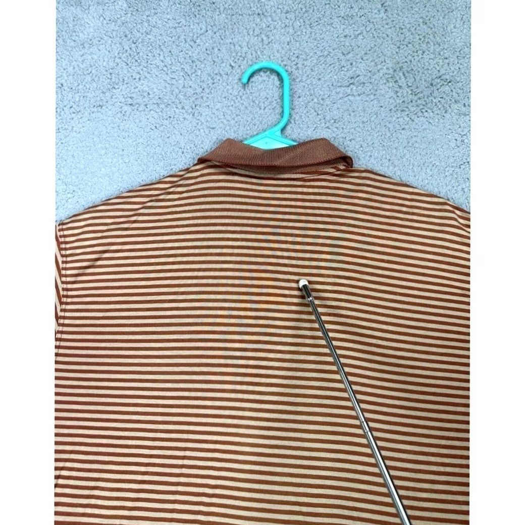 Vintage Como Sports by Cobra Polo Shirt Mens Large Brown Striped Golf Rugby Short Sleeve Polo Shirt Size US L / EU 52-54 / 3 - 5 Thumbnail