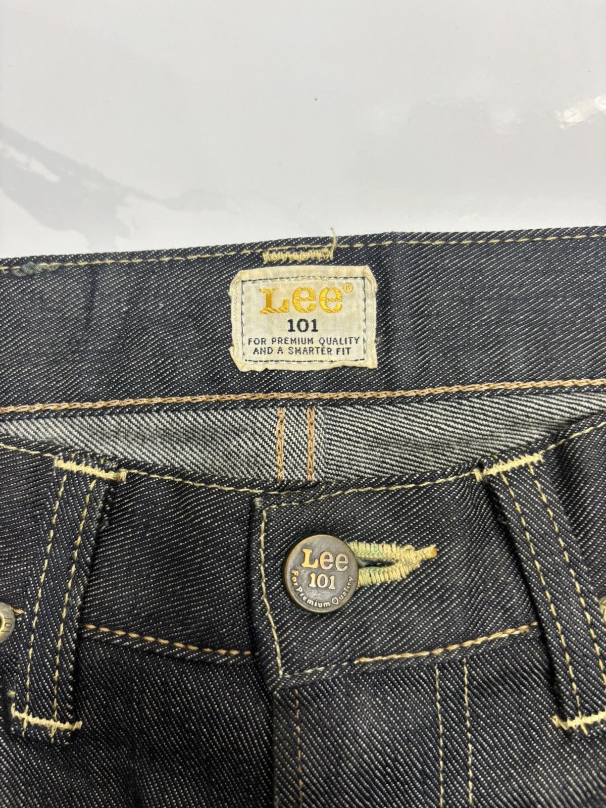 Lee 🔥LEE 101 BLACK JEANS SLIM STRAIGHT DISTRESSED JEAN Size US 29 - 8 Thumbnail