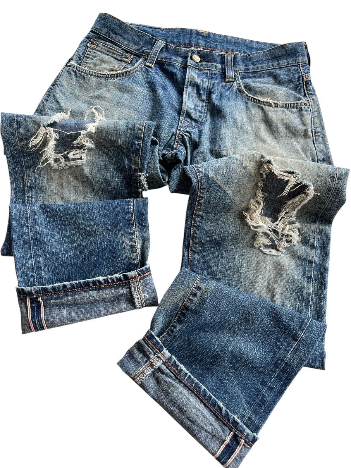Carhartt Vintage Carhartt Distressed Selvedge Denim Size US 32 / EU 48 - 3 Thumbnail