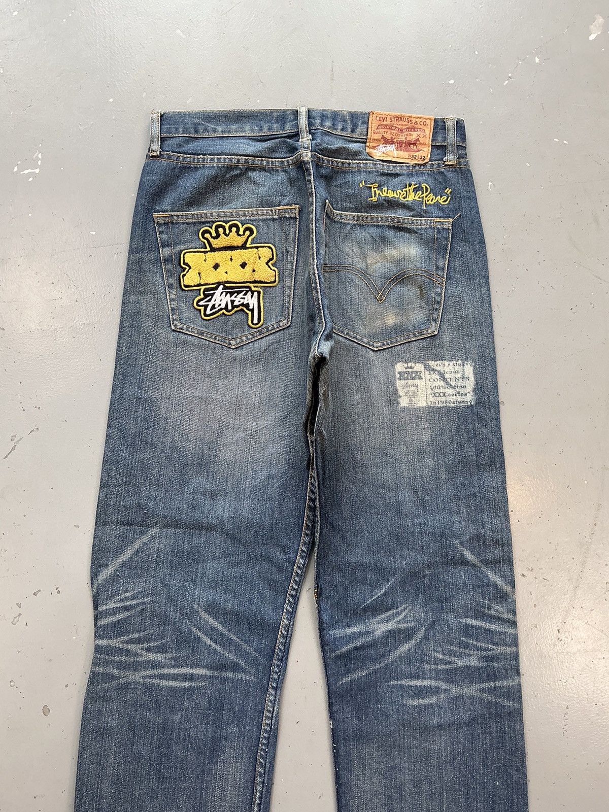 Levi's × Stussy × Vintage Vintage Stussy x Levi’s Strauss & co embroidered denim Size US 30 / EU 46 - 11 Thumbnail