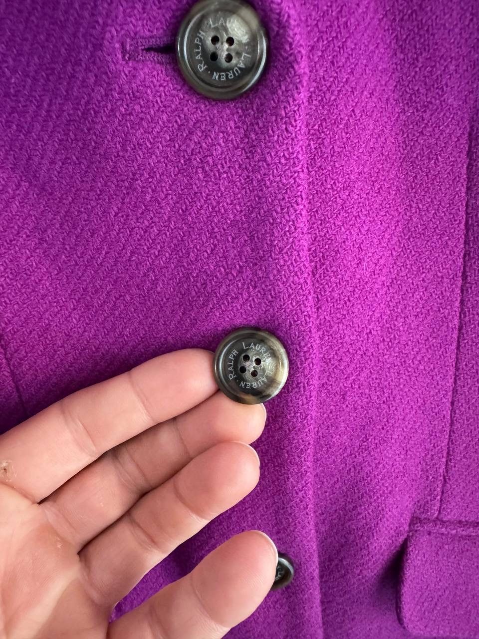 Ralph Lauren Lauren Ralph Lauren Women's Purple Tweed Wool Blazer, US 4 Size XS / US 0-2 / IT 36-38 - 6 Thumbnail