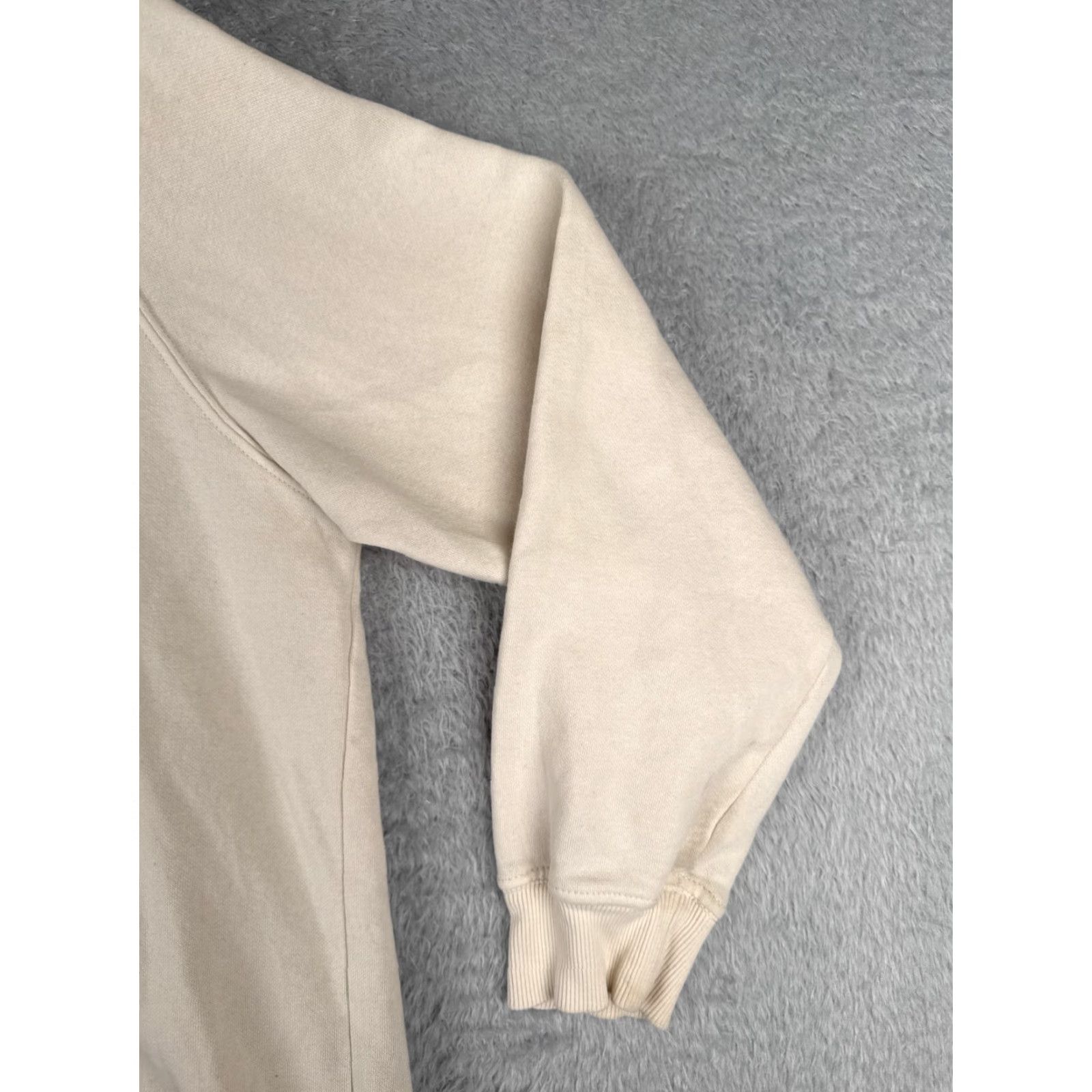 The North Face The North Face Hoodie Women L Beige Pullover Logo Front Pocket Regular Size Jersey Fabric READ Size L / US 10 / IT 46 - 2 Thumbnail