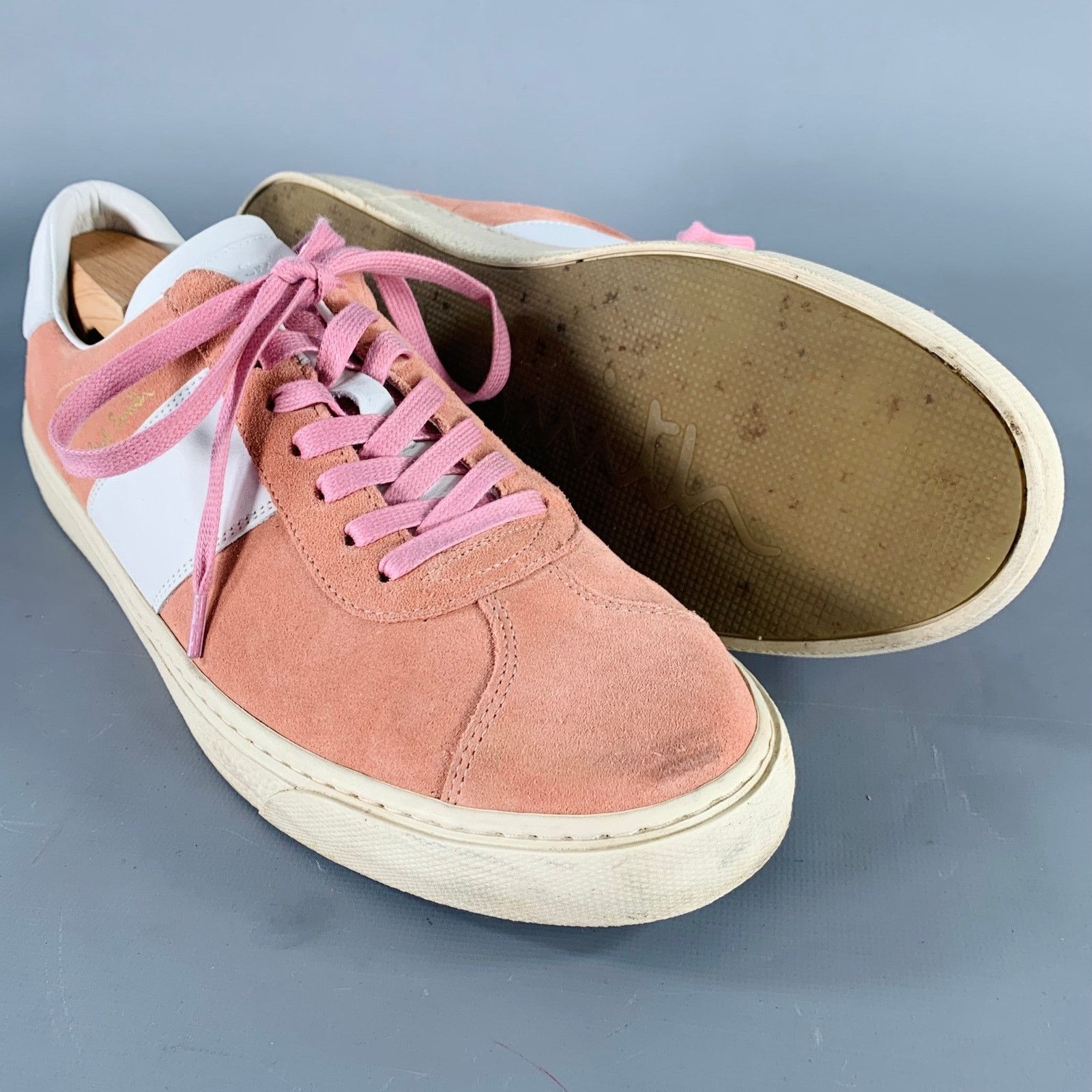 Paul Smith PAUL SMITH Levon Pink White Suede Leather Low Top Sneakers Size US 9 / EU 42 - 5 Thumbnail