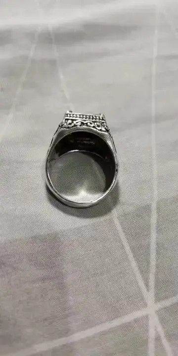 Ring Of Fire Black Stone Resin Rings🔥🔥🔥 Size ONE SIZE - 4 Thumbnail