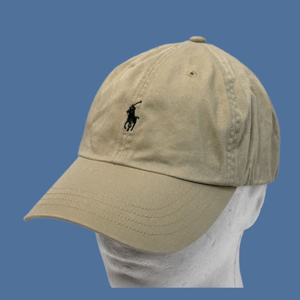 Polo Ralph Lauren VINTAGE Polo Ralph Lauren Hat Mens Beige Cotton Baseball Cap Adjustable 90s Classic Preppy Outdoor Size US L / EU 52-54 / 3 - 1 Thumbnail