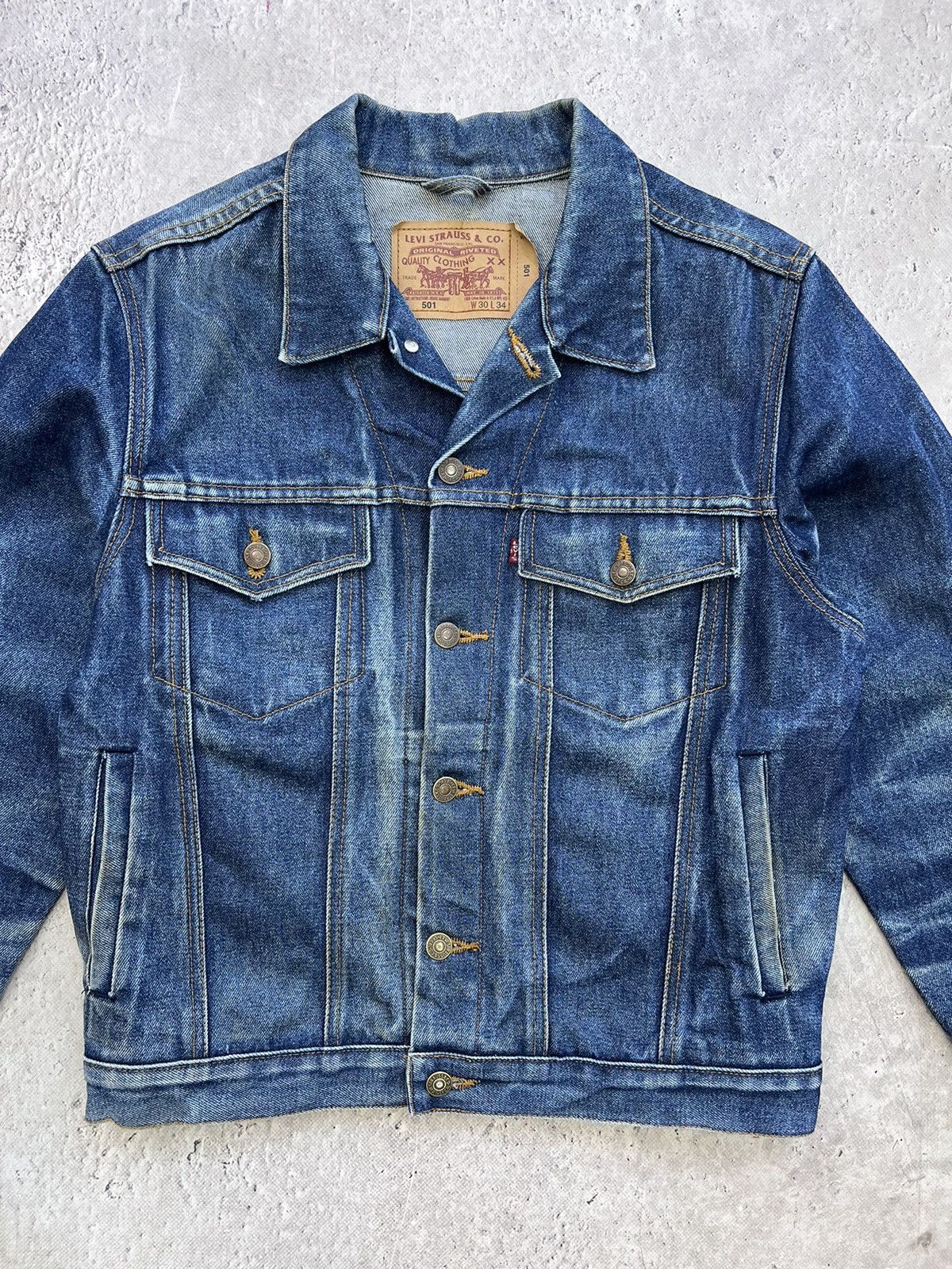 Levi's × Vintage Vintage 80's Levi's Trucker Jacket Lot 70507 USA Button 523 Size US M / EU 48-50 / 2 - 3 Thumbnail