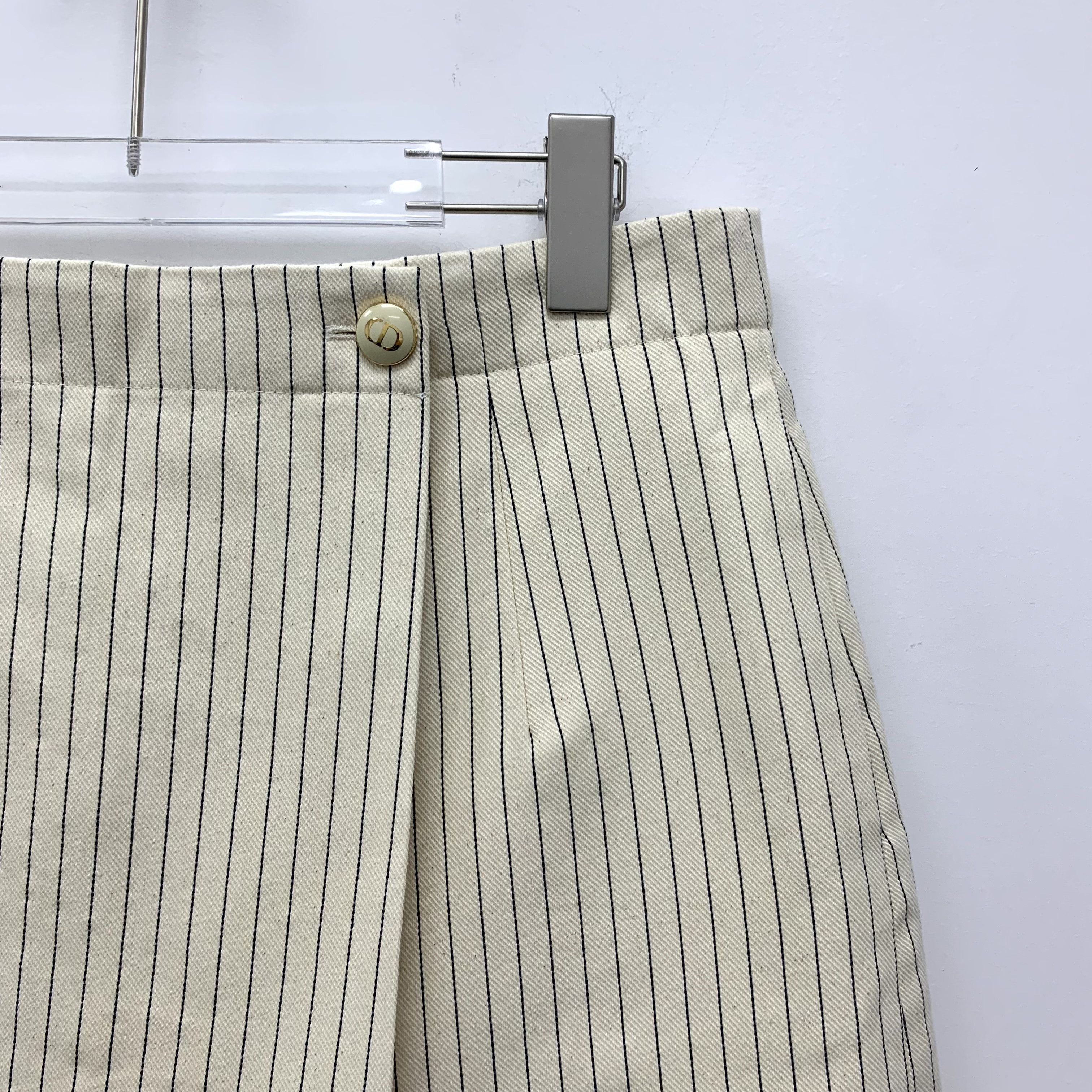 Dior Dior Skort – Beige Stripe Cotton (Size M) Size 27" / US 4 / IT 40 - 6 Thumbnail