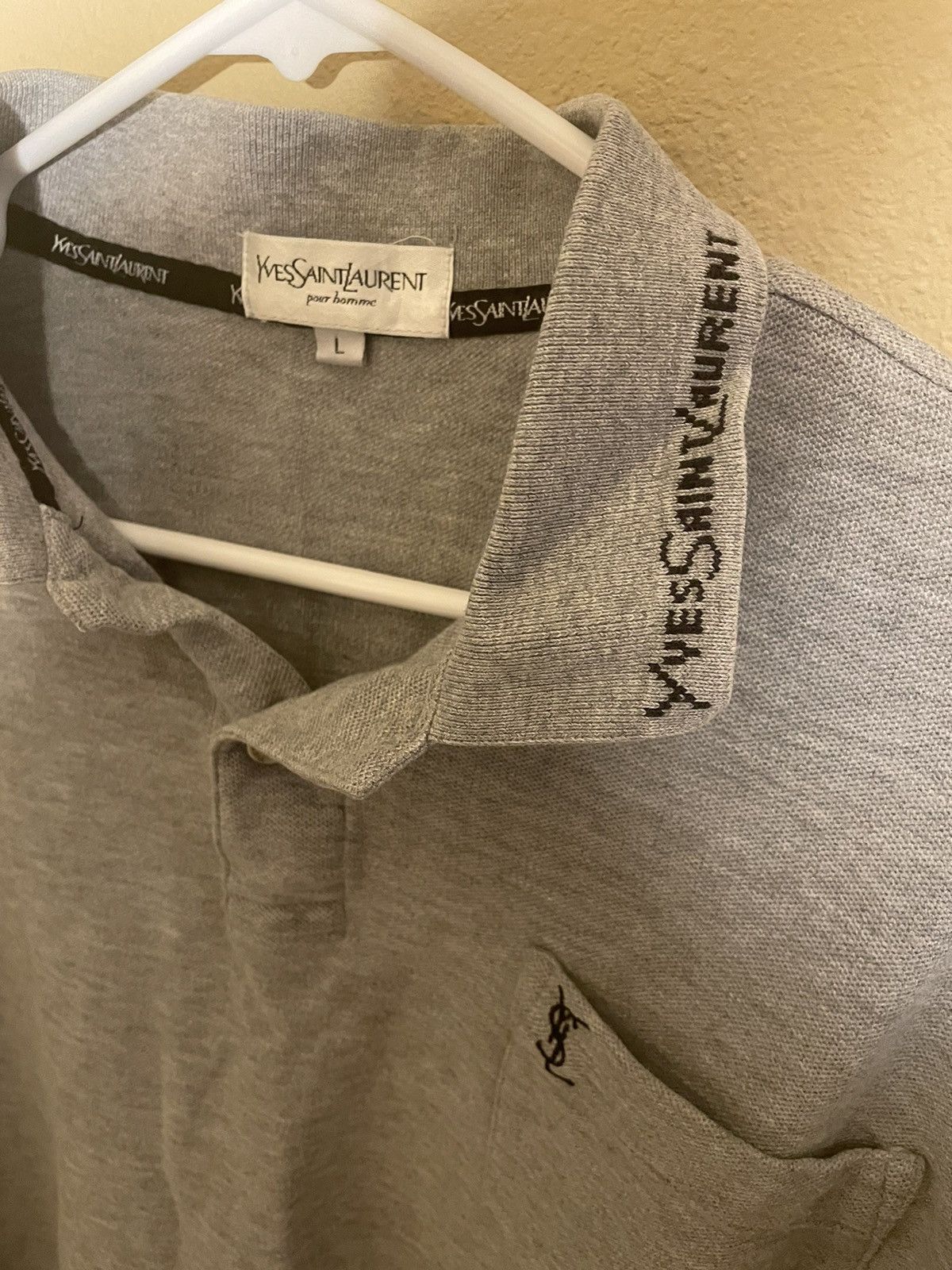 Yves Saint Laurent YSL Longsleeve Polo Size US L / EU 52-54 / 3 - 1 Thumbnail