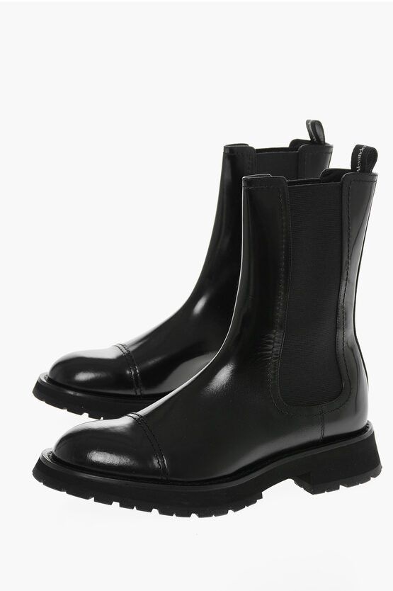 Alexander McQueen o1y1024 Ankle Boots in Black Size US 9 / EU 42 - 2 Thumbnail
