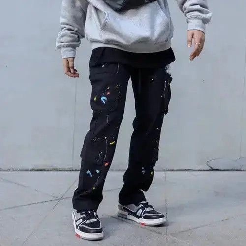 Vintage Splattered Paint Cargo Work Multi Pocket Pants Size US 28 / EU 44 - 2 Thumbnail