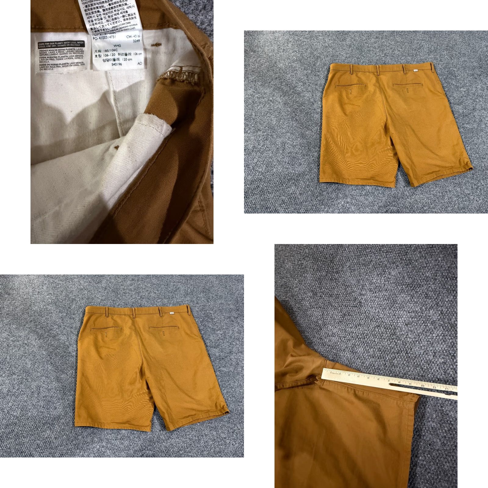 Levi's Levi's Shorts Mens 42 Brown Chino Flat Front Casual Workwear Relaxed Fit Pockets Cotton Spandex 10in Inseam Regular Size Size US 42 / EU 58 - 8 Thumbnail
