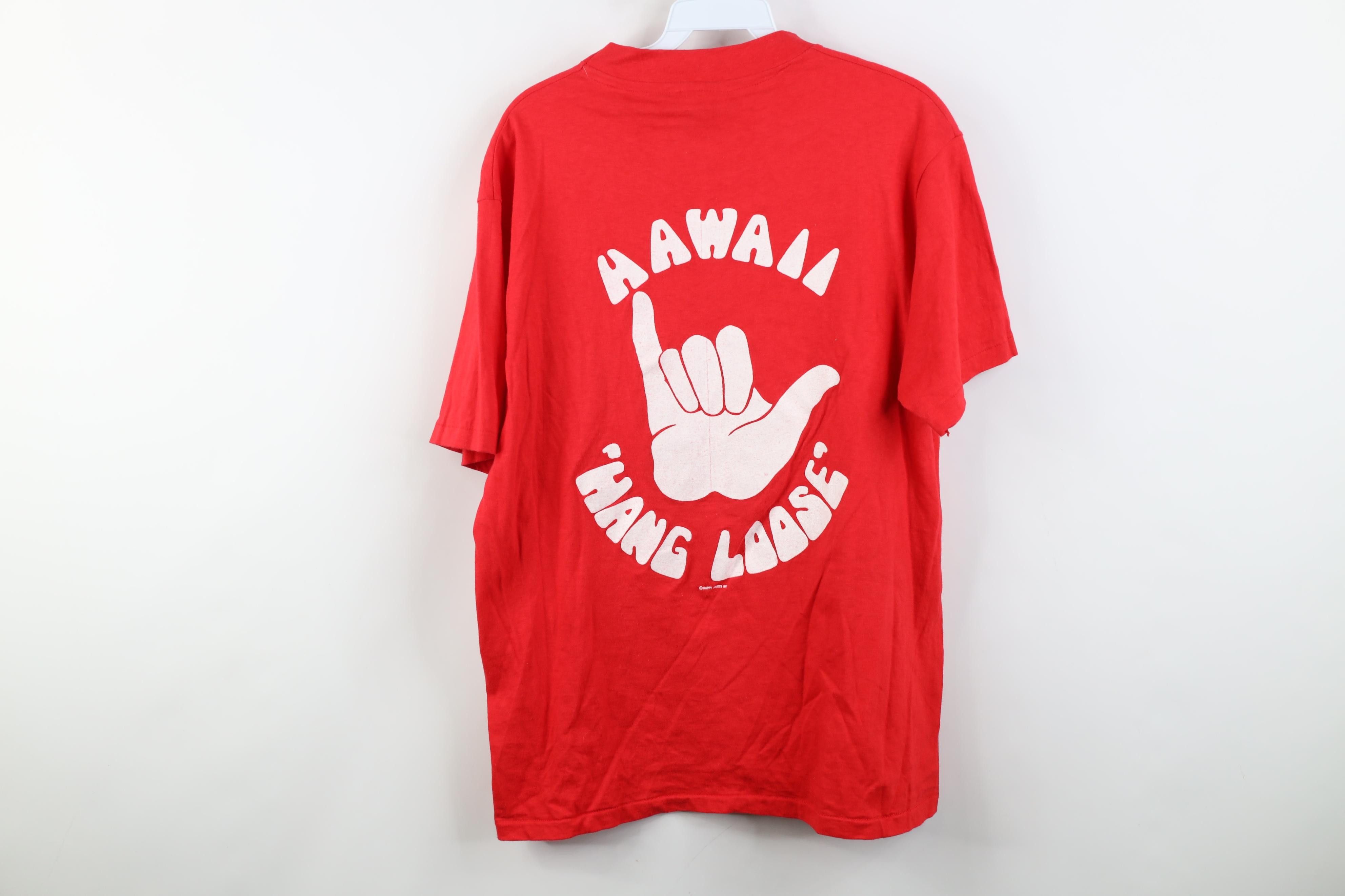 Vintage Vintage 80s Streetwear Surfing Hawaii Hang Loose T-Shirt USA Size US L / EU 52-54 / 3 - 10 Thumbnail