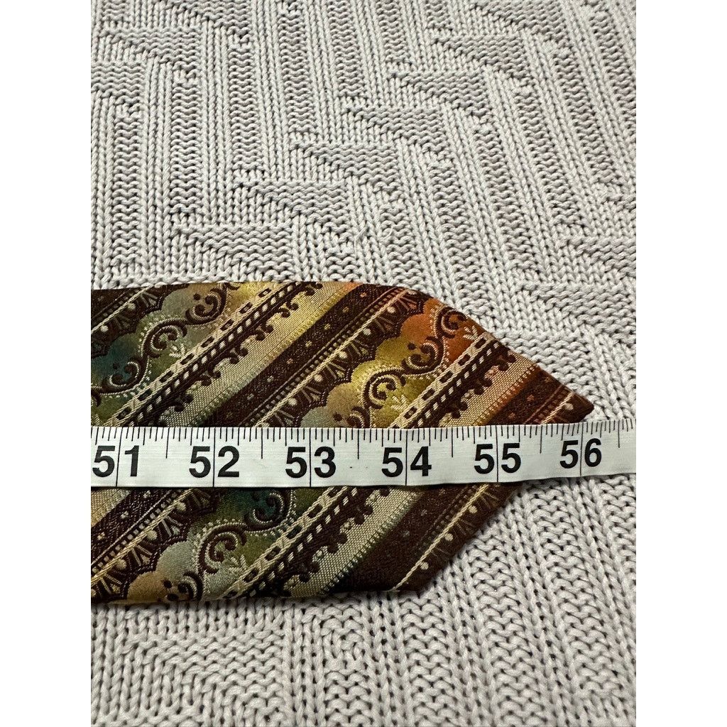 Vintage Vintage 1960s 1970s brown striped tie Size ONE SIZE - 3 Thumbnail