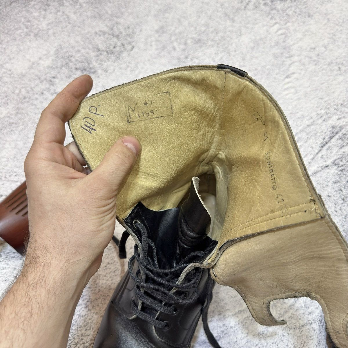 Handmade × Vintage Vintage Army Boots Italy Pirelli 90s US8 UK7 EU41 26cm Size US 8 / EU 41 - 15 Thumbnail