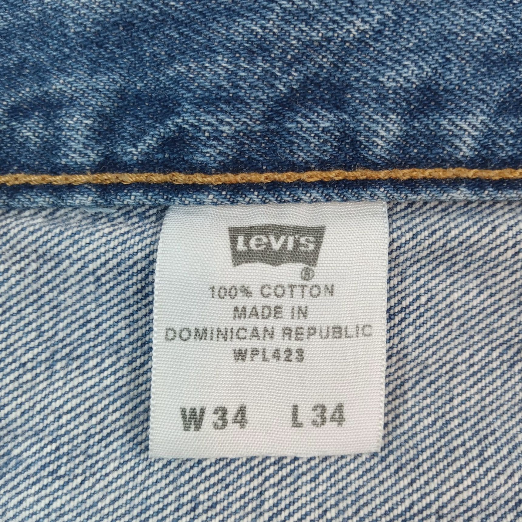 Levi's Levis 501 Jeans Mens 32x32 Blue Denim Straight Leg 5-Pocket Cotton Regular Fit Size US 32 / EU 48 - 7 Thumbnail