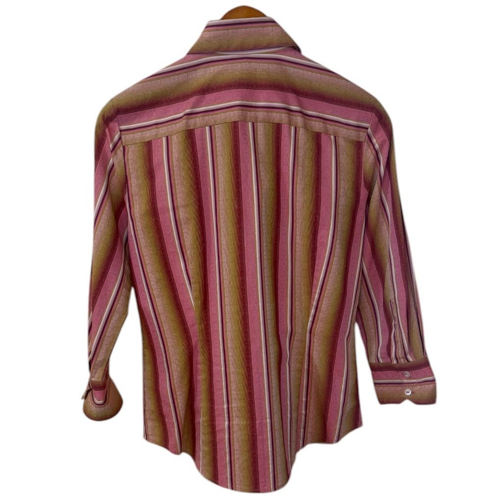 Robert Graham Robert Graham Shirt Women Small Pink Button Up Striped Size S / US 4 / IT 40 - 4 Thumbnail