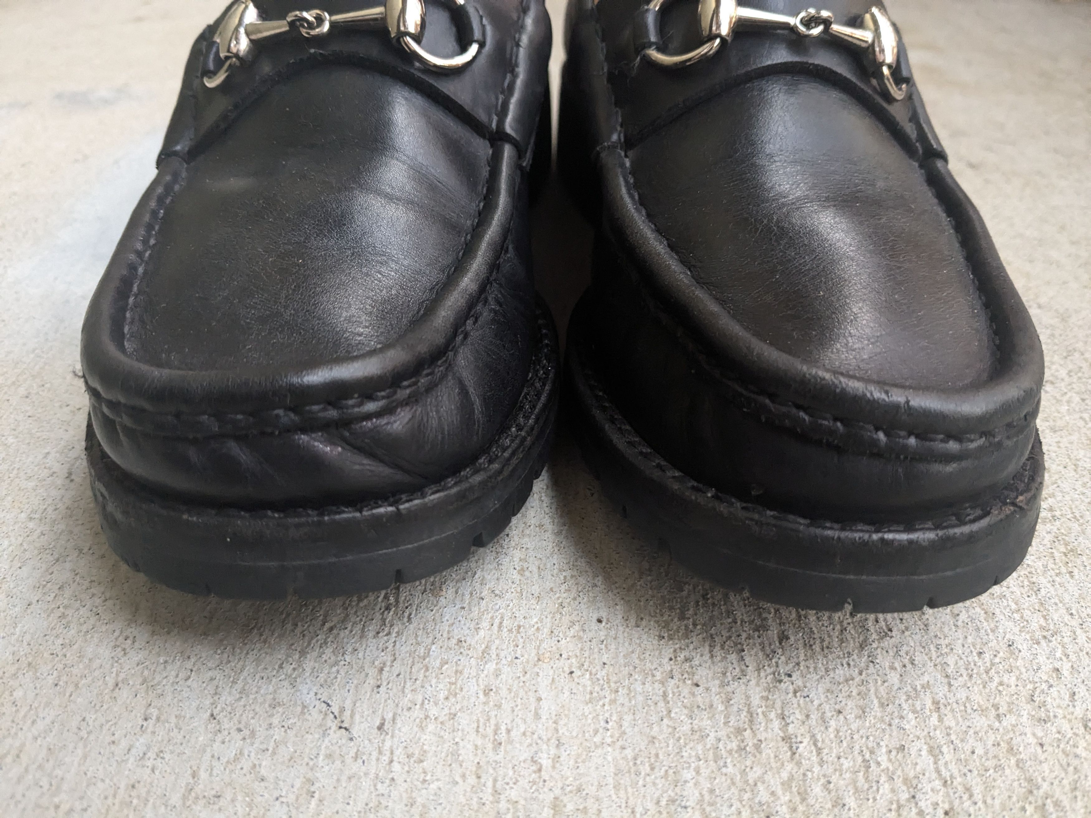 Gucci Gucci Horsebit Loafers Black 8 D Leather Rubber Snaffle Size US 8 / EU 41 - 2 Thumbnail