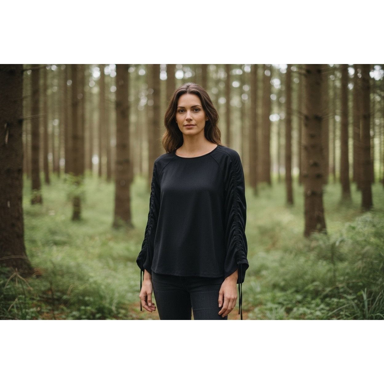 Worthington Worthington Women’s Tie-ruched Reglan sleeve Jersey Blouse, Size XS / US 0-2 / IT 36-38 - 14 Thumbnail