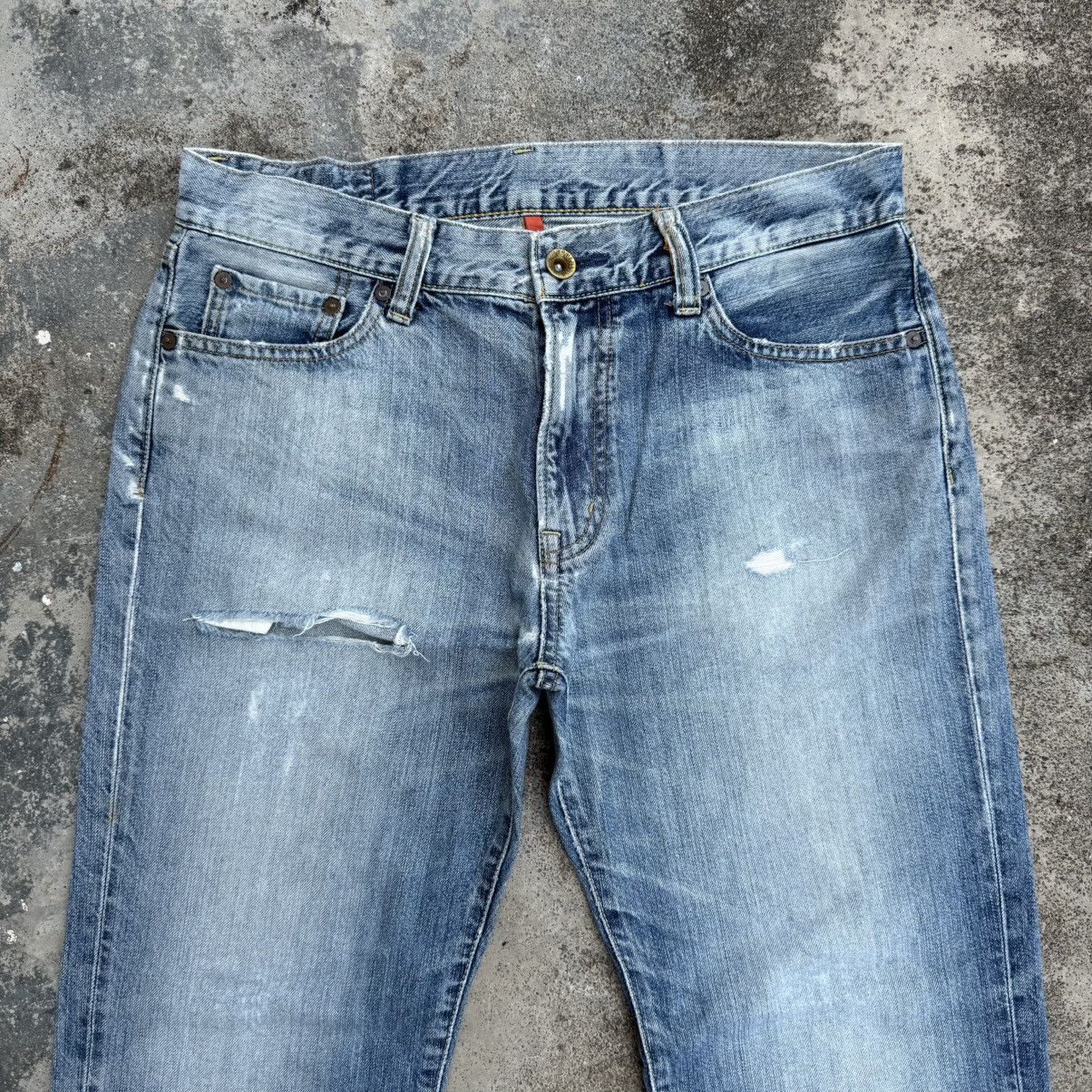 Japanese Brand VINTAGE JAPANESE FADED RIPPED DENIM JEAN PANTS Size US 34 / EU 50 - 3 Thumbnail