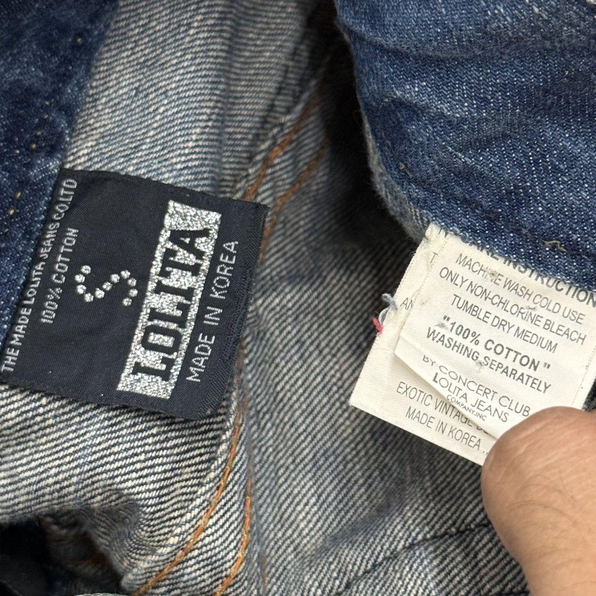 Hysteric Glamour Wide Leg Mudwash Thunder Whisker Distressed Denim Pants Size US 31 - 20 Thumbnail