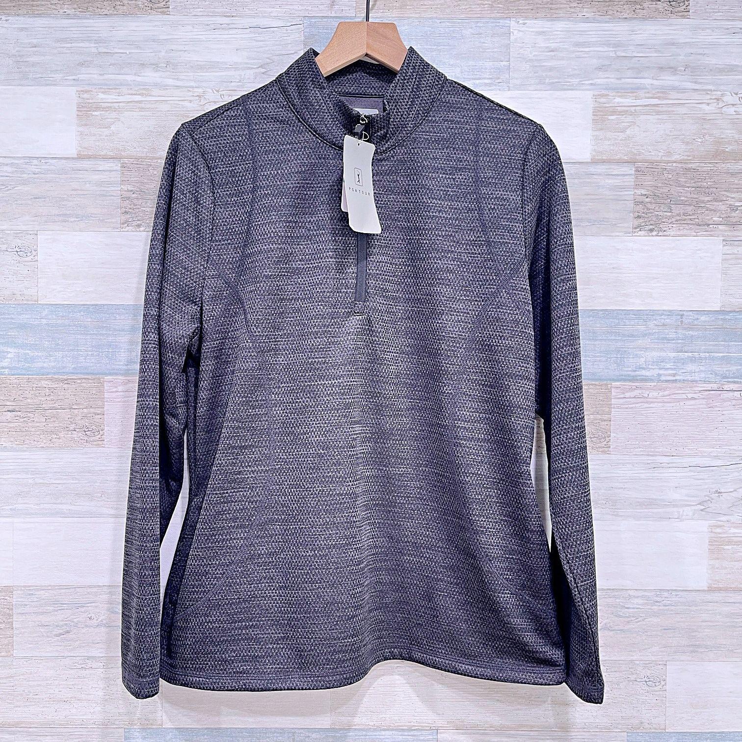 PGA Tour PGA Tour 1/4 Zip Tech Fleece Sweatshirt Gray Womens Large Size L / US 10 / IT 46 - 1 Thumbnail