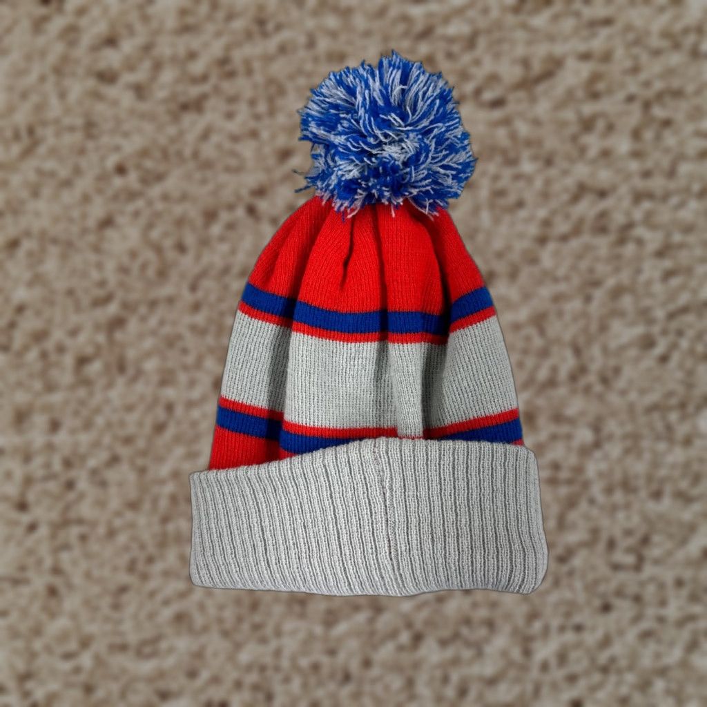 NASA NASA Beanie Adult One Size Red Gray Blue Pom Knit 100% Acrylic STEM Space Hat Men Beanie, Thermal Outdoor Seasonal Wear Size ONE SIZE - 1 Thumbnail