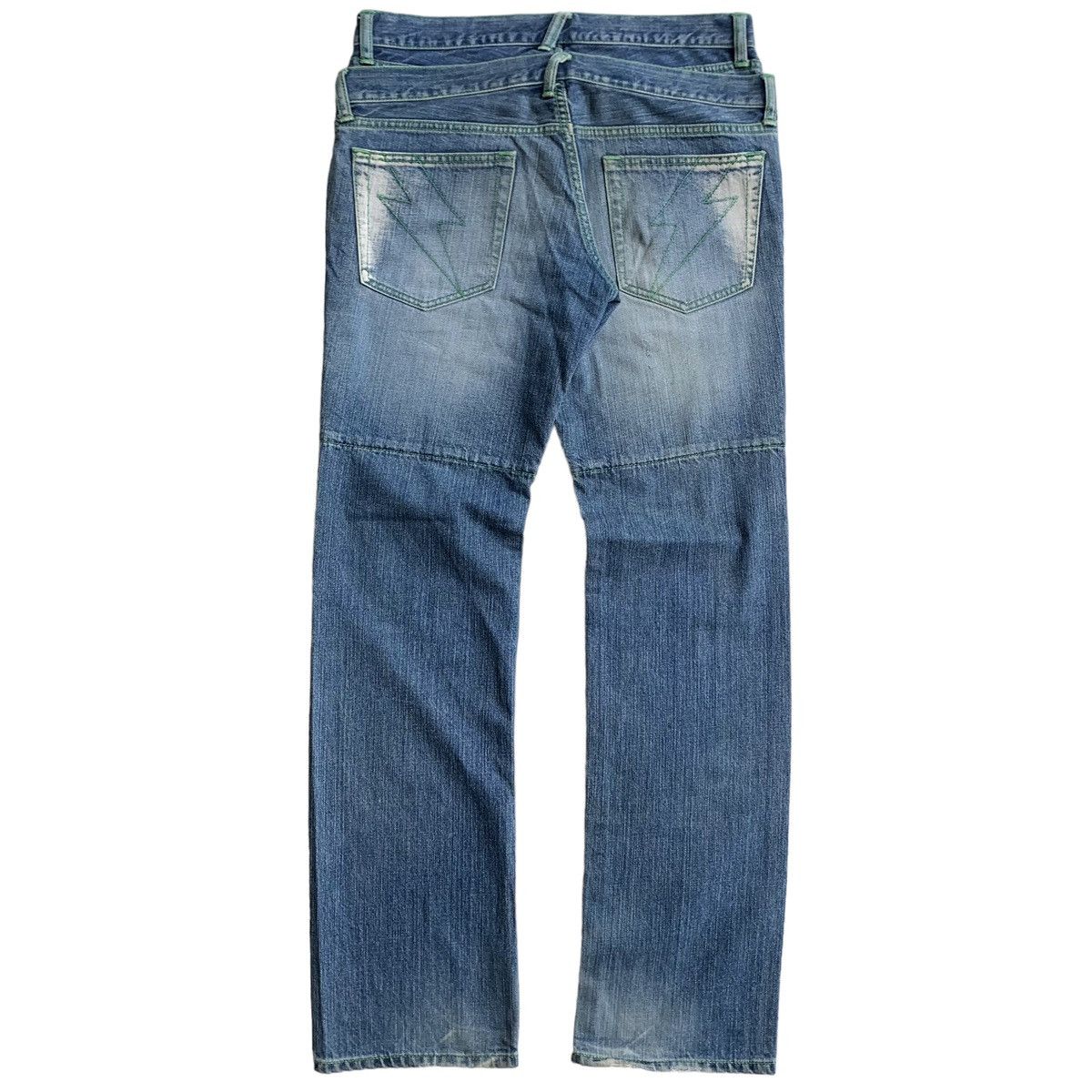 image of 2000S Ppfm Double Waist Faded Jeans in Blue Wash, Men's (Size 31)