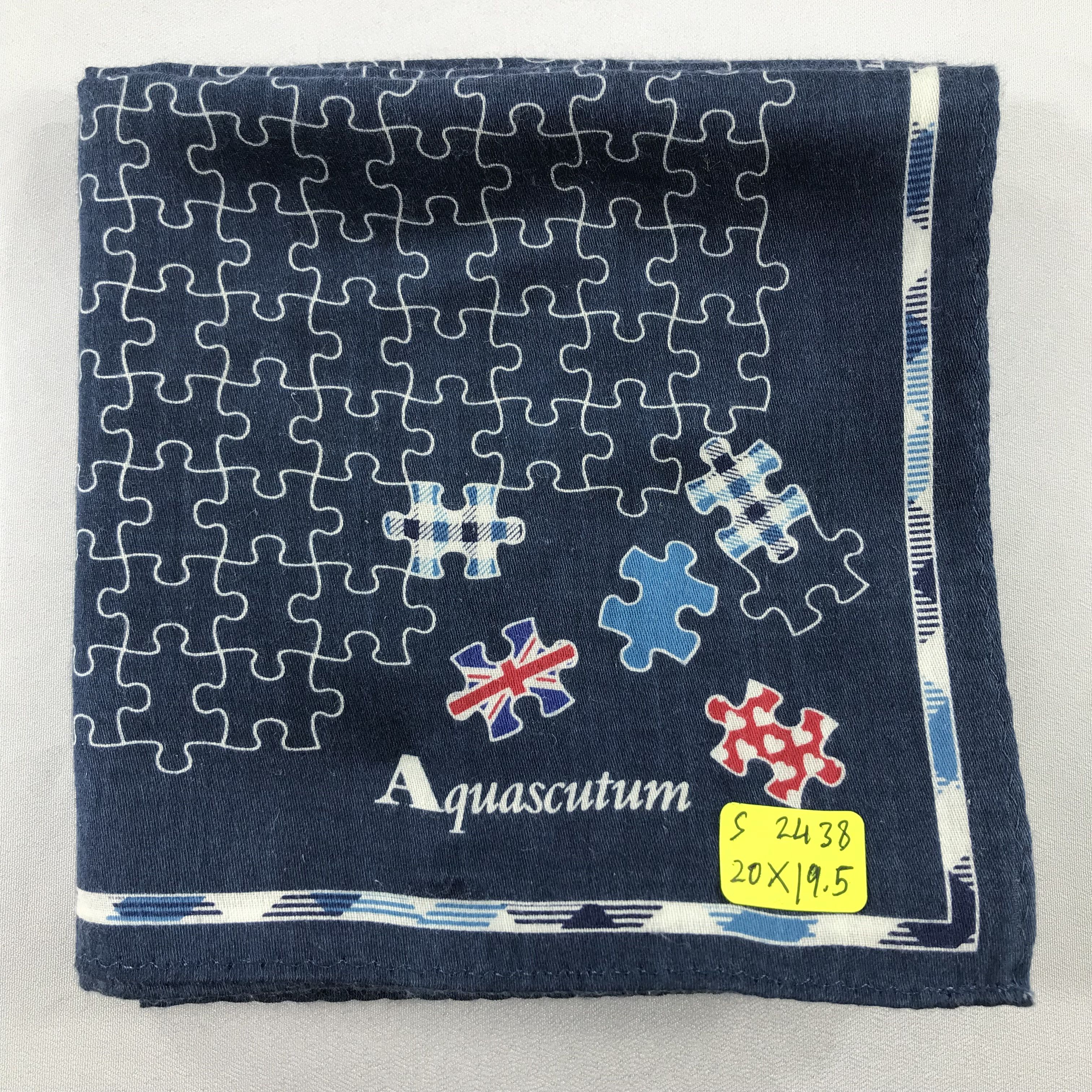 Aquascutum × Vintage Aquascutum Bandana / Handkerchief / Neckerchief - S2438 Size ONE SIZE - 5 Thumbnail