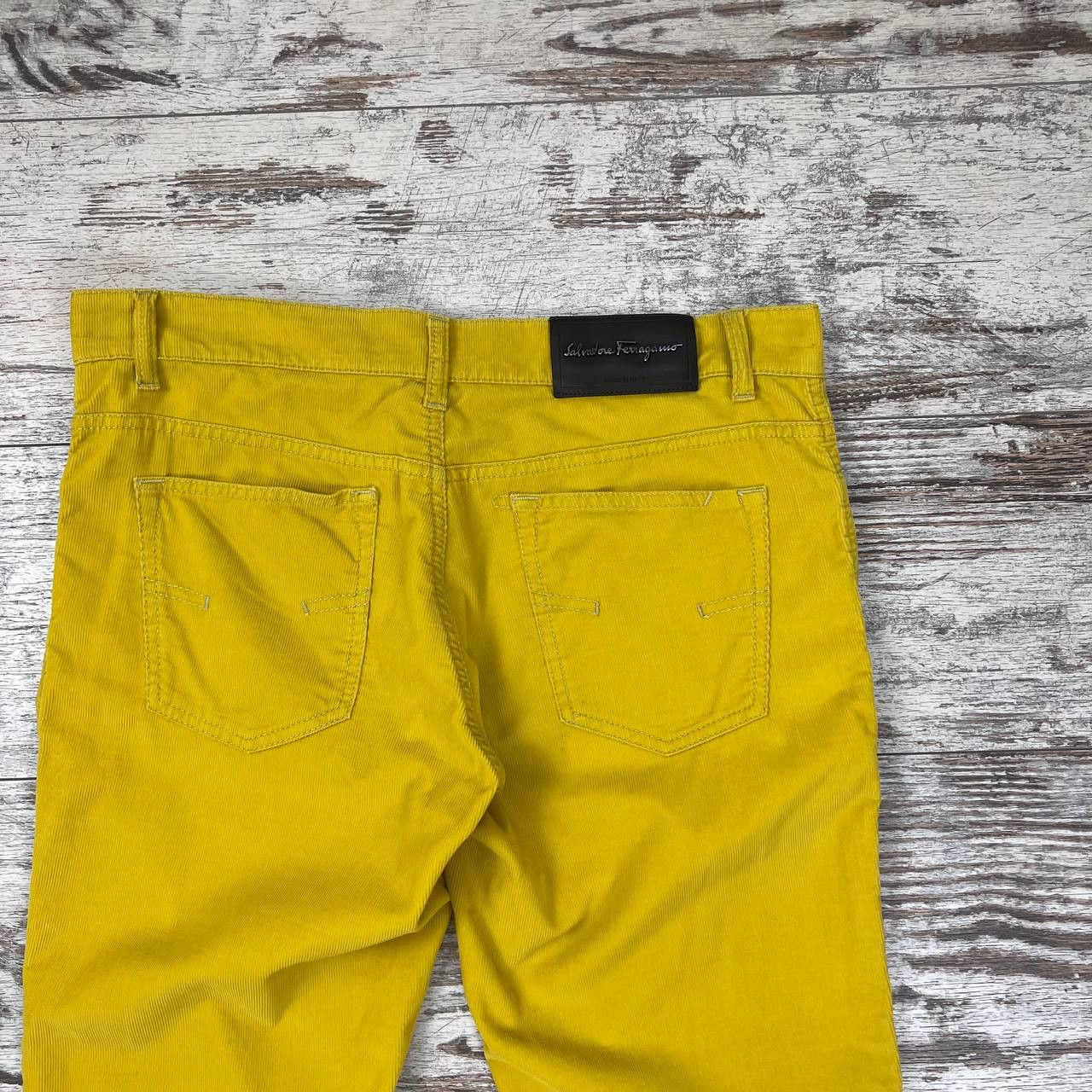 Salvatore Ferragamo Salvatore Ferragamo Сorduroy Yellow Pants Size US 32 / EU 48 - 8 Thumbnail