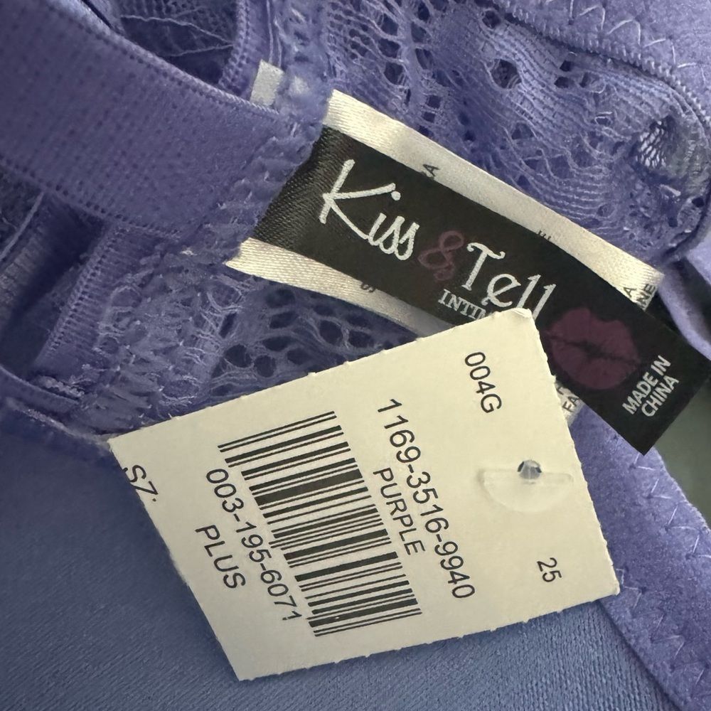 Other Kiss & Tell SZ 42D Purple lace bra Size ONE SIZE - 3 Thumbnail