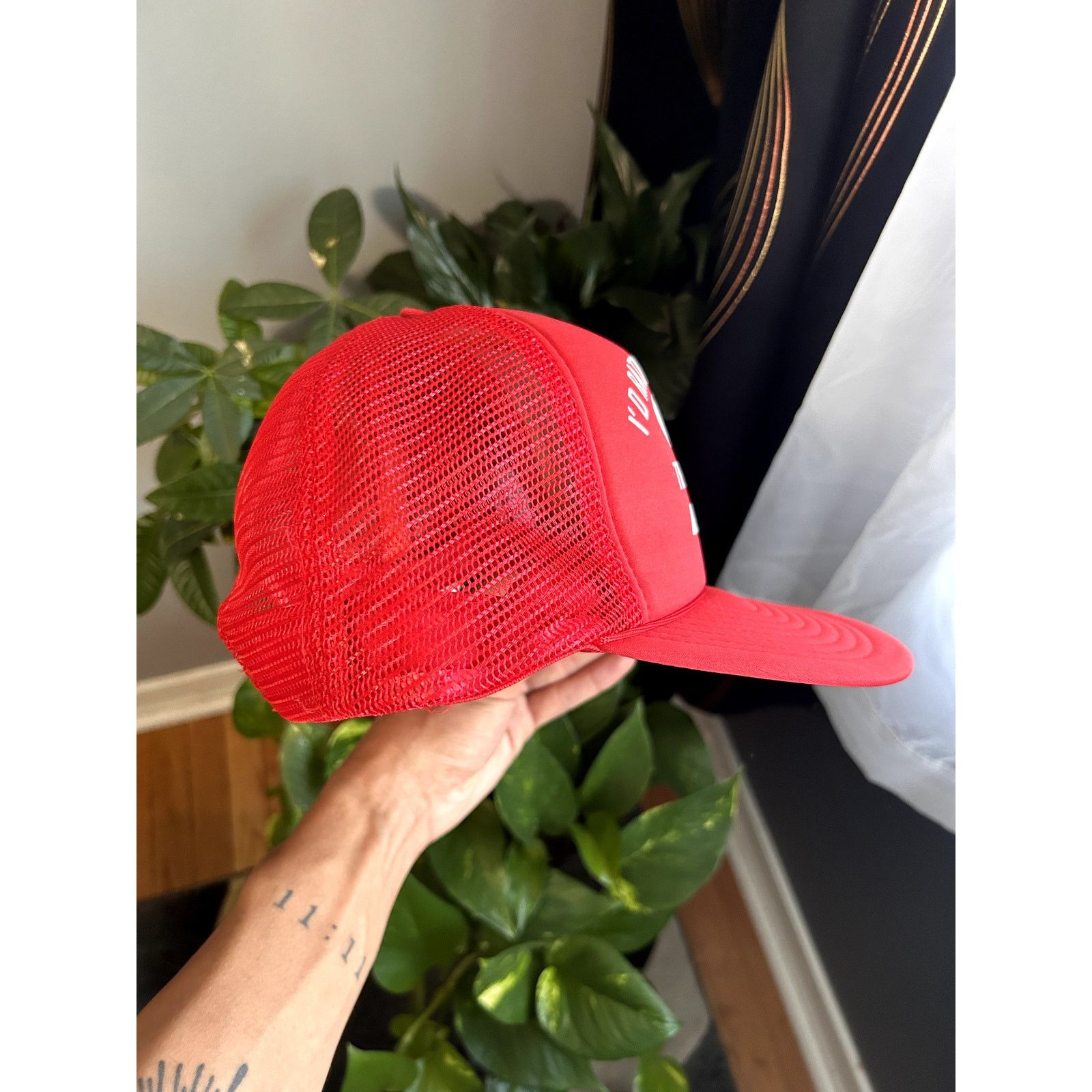 Ford × Vintage Vintage 90s I'd Rather Push A Ford Than Drive A Chevy Hat Size ONE SIZE - 2 Thumbnail