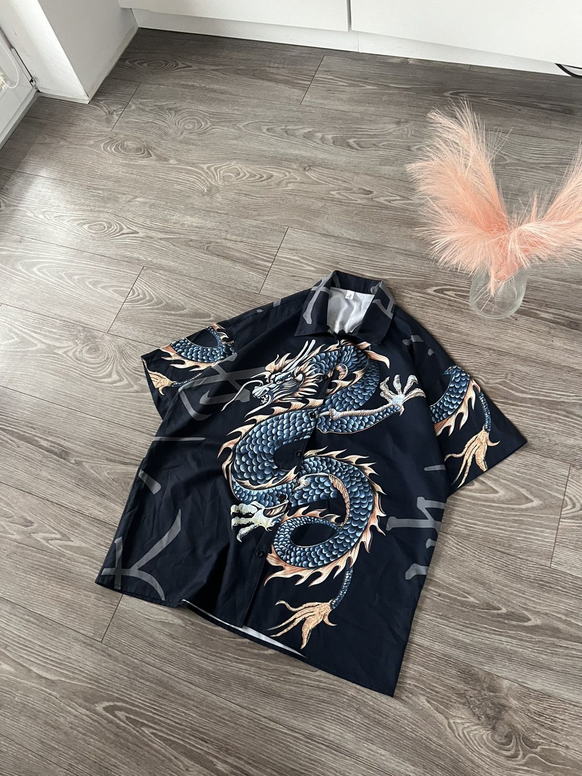 Affliction × Japanese Brand ‼️Archival Japanese Style Dragon Y2k Lite Weight Silk Tee‼️ Size US L / EU 52-54 / 3 - 8 Thumbnail
