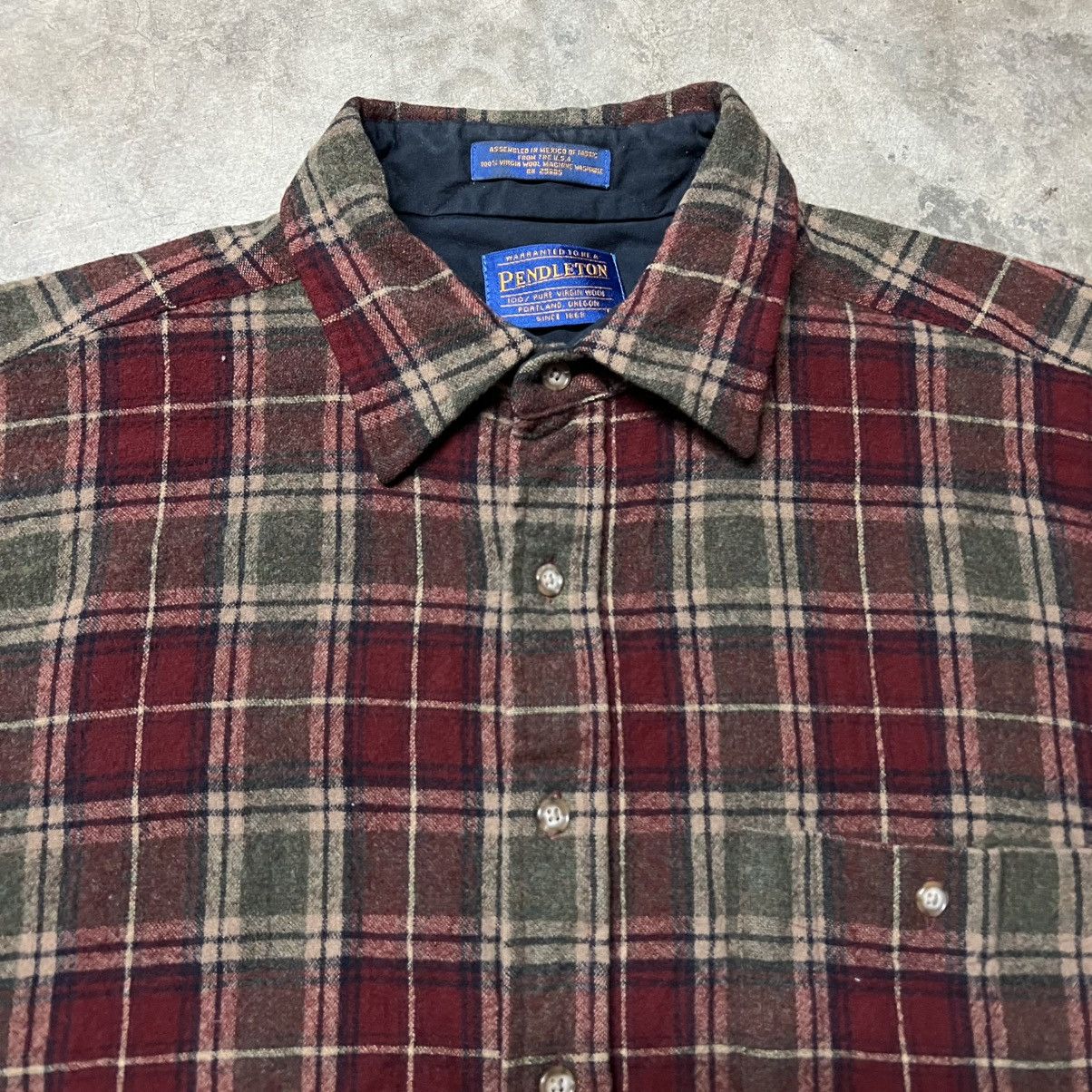 Pendleton × Vintage Pendleton Plaid Flannel Long-Sleeve Button-Up Shirt Size US L / EU 52-54 / 3 - 2 Thumbnail
