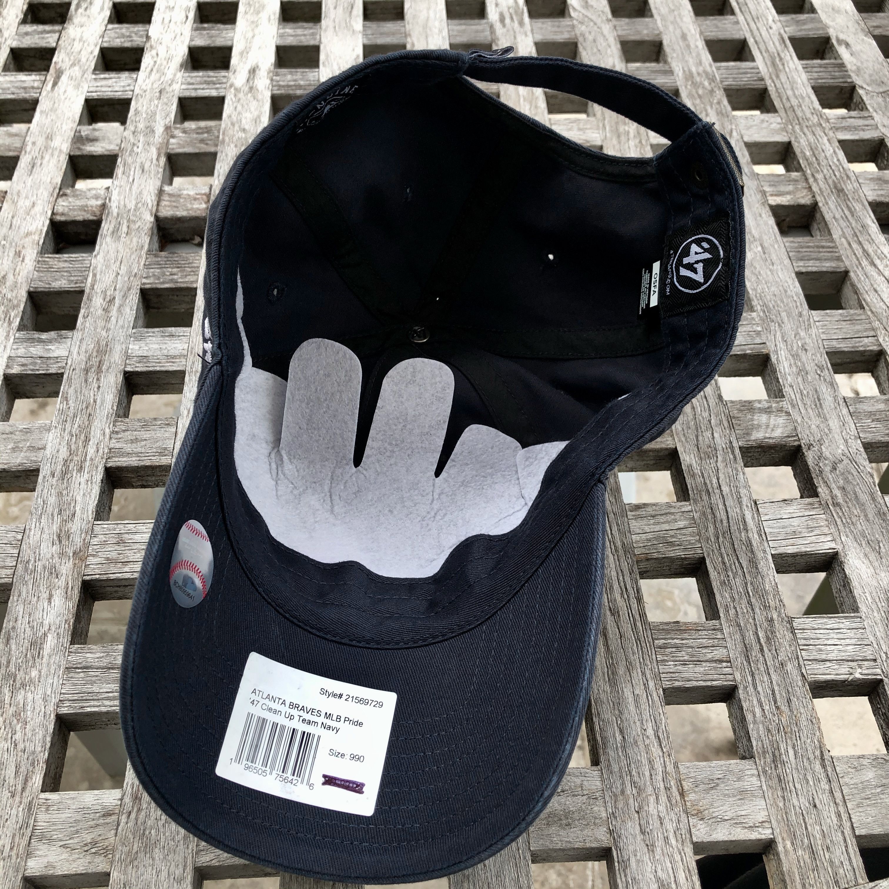 47 Brand Atlanta Braves LGBTQ Pride Rainbow Logo Strapback Hat Size ONE SIZE - 4 Thumbnail