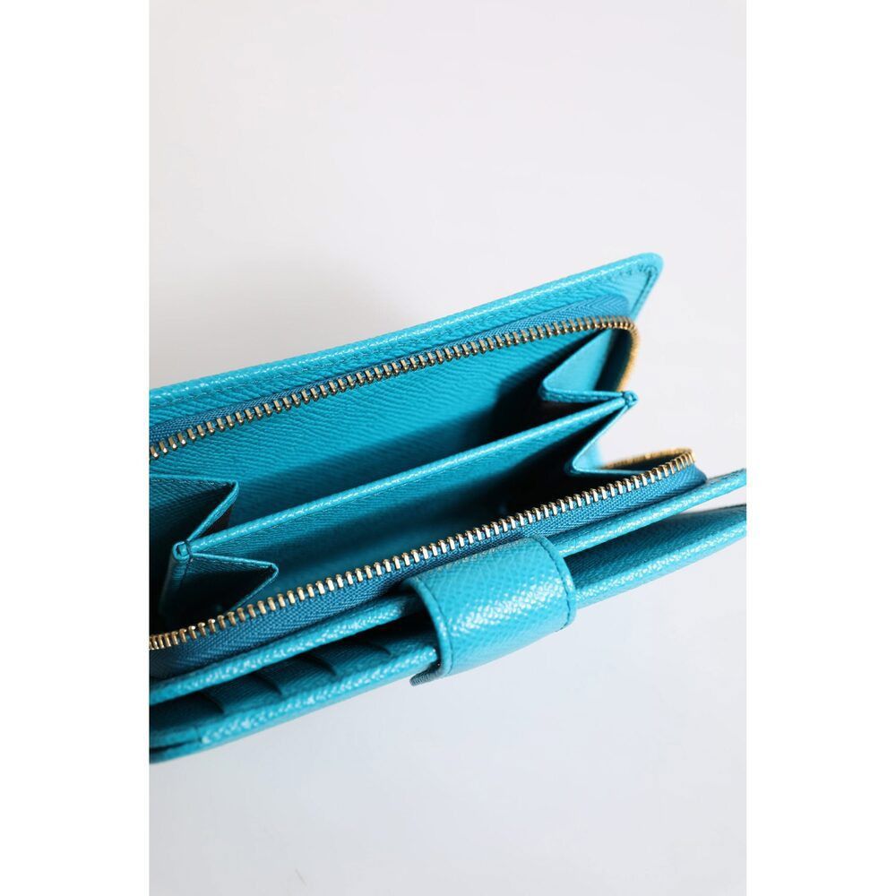 Dolce & Gabbana Dolce & Gabbana Light Blue Leather Bifold Continental Clutch Size ONE SIZE - 7 Thumbnail