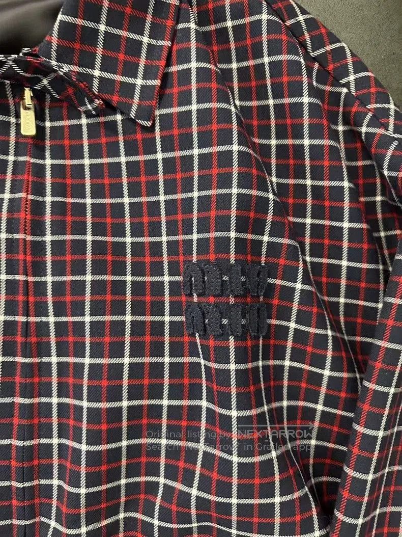 Miu Miu Miumiu Vintage Plaid Zip Jacket. Size US XS / EU 42 / 0 - 3 Thumbnail