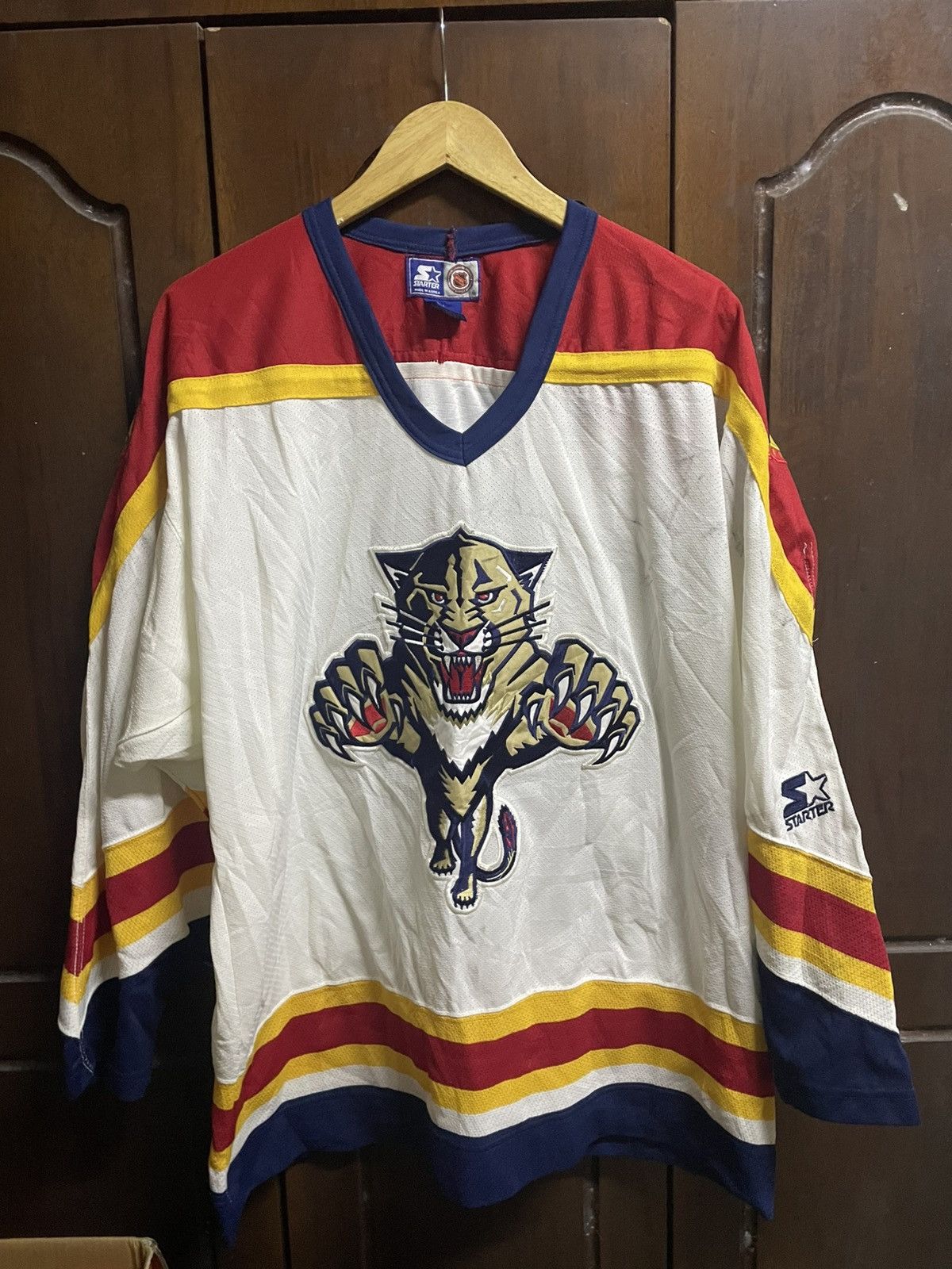 Vintage Vintage Florida Panthers Starter NHL Hockey Jersey 90s White Size US XXL / EU 58 / 5 - 1 Thumbnail