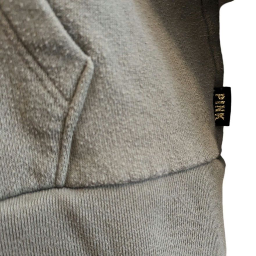 Pink × Victoria's Secret Victoria's Secret PINK Olive Green Zip Up Hoodie Sweatshirt Size XS / US 0-2 / IT 36-38 - 3 Thumbnail