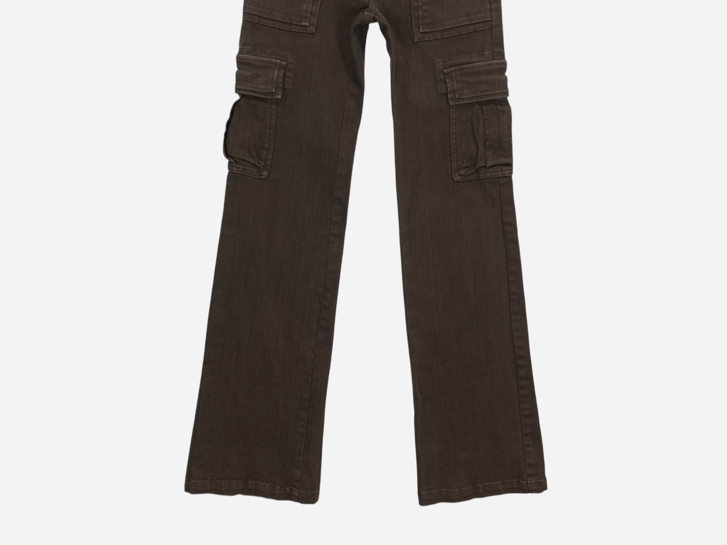 Japanese Brand Jet Label Cargo Flare Jeans Size 23" - 5 Thumbnail