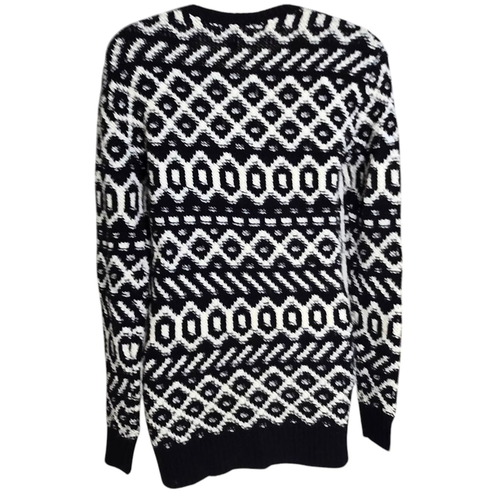 Ann Taylor Ann Taylor Womens Geometric Print Sweater XS Black White Size XS / US 0-2 / IT 36-38 - 6 Thumbnail