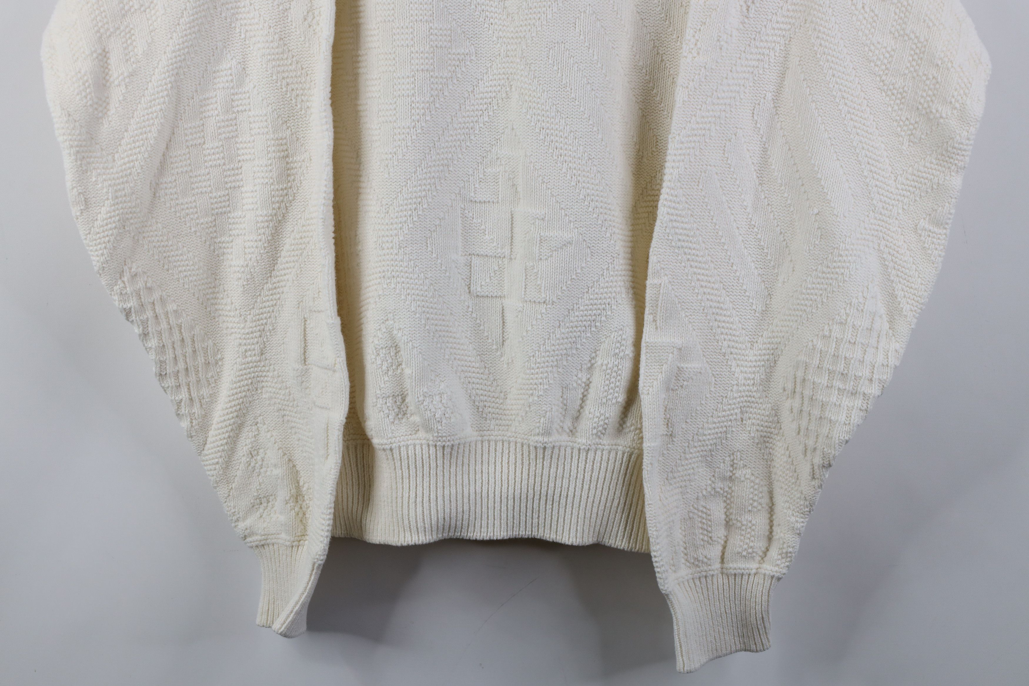Vintage Vintage 90s Streetwear Geometric Knit Crewneck Sweater USA Size L / US 10 / IT 46 - 3 Thumbnail