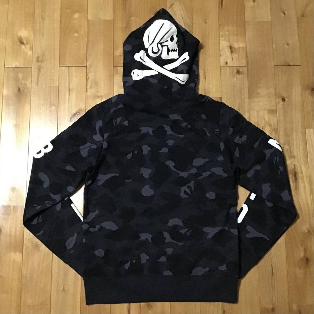 Bape × Neighborhood BAPE × NEIGHBORHOOD Shark Full Zip Hoodie a bathing ape Size US M / EU 48-50 / 2 - 2 Thumbnail