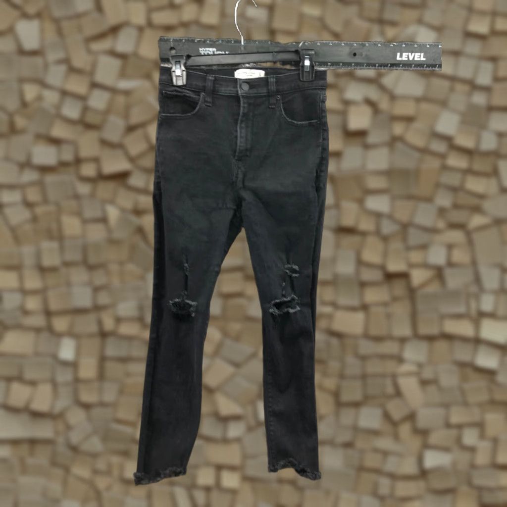 Abercrombie & Fitch Abercrombie Fitch Jeans Short Womens Black Size 4 Skinny Ankle Size 27" / US 4 / IT 40 - 1 Thumbnail