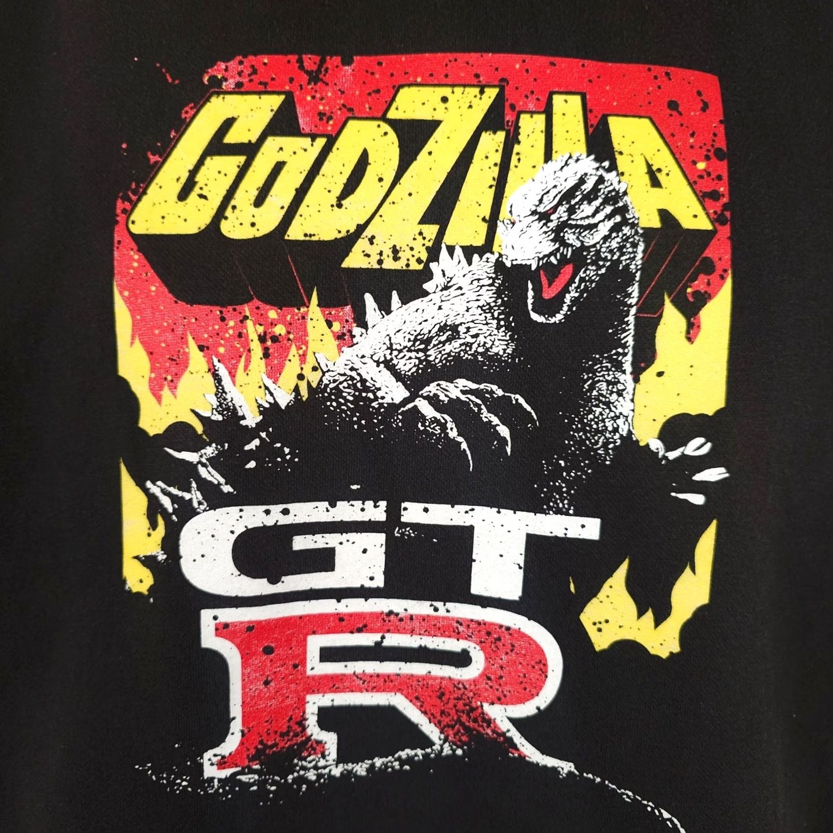 Vintage VINTAGE Godzilla Nissan GT-R Sweatshirt Hoodie Mens Size Large Black R32 Skyline Size US L / EU 52-54 / 3 - 3 Thumbnail